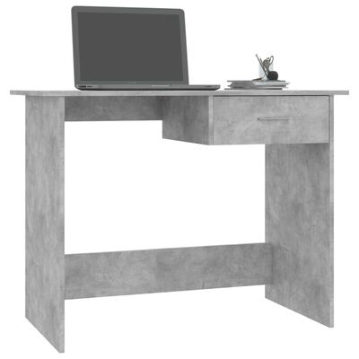 vidaXL Rašomasis stalas, pilkos spalvos, 100x50x76cm, apdirbta mediena
