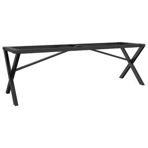 vidaXL Kavos staliuko kojos, 140x30x43cm, plieninis, X formos rėmas