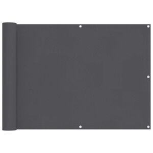 vidaXL Balkono Ekranas Antracitas 75 x 200 cm PU dengtas oksfordas alu