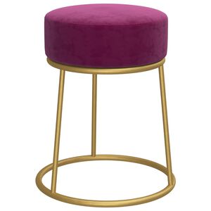 vidaXL Pufas, violetinės spalvos, aksomas, apskritas