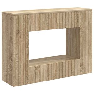 vidaXL Konsolinis stalas Dryžuotas Sonoma ąžuolas 101 x 29 x 74 cm