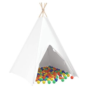 vidaXL Teepee palapinė Balta 120 x 120 x 150 cm Audinys ir plastikas