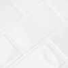 vidaXL Metro plytelė 10 pcs Balta 30,5 x 30,5 cm Poliuretanas ir PET