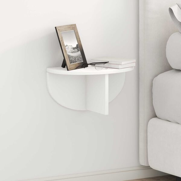 vidaXL Sieninė lentyna Balta 38 x 19 x 19 cm Apdirbta mediena