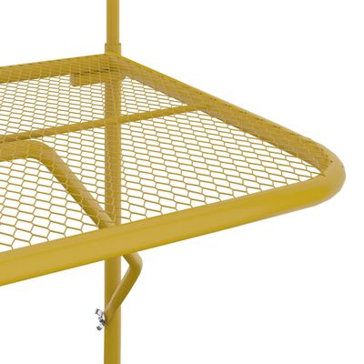vidaXL Balkono staliukas, auksinės spalvos, 60x40cm, plienas