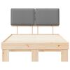 vidaXL Lovo rėmas su apmuštu galvūgaliu Šviesiai pilka 120 x 200 cm