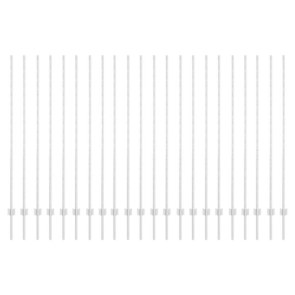 vidaXL Tvorelių stulpai 44 pcs Sidabro 200 cm Plienas