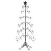 vidaXL Metalinė Kalėdų eglutė, juodos spalvos, 215 cm