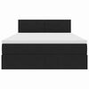 vidaXL Saugos lova su čiužiniu su saugykla Juoda 140 x 190 cm Aksomas