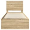 vidaXL Lovos rėmas Sonoma ąžuolas 90 x 190 cm Kietos pu&scaron;ies mediena