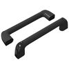 vidaXL Rankena Paprastas 2 vnt. Juoda 380 x 34 x 85 mm Aliuminis ir PP