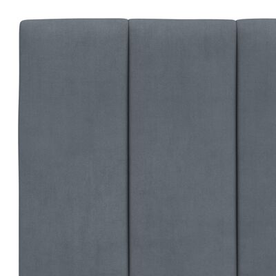 vidaXL Galvūgalio pagalvėlė, tamsiai pilkos spalvos, 80cm, aksomas