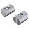 vidaXL Cilindrinės veržlės 2 vnt. Sidabrinė M6 x 13 mm Metalas