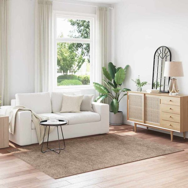 vidaXL Neslystantis plaukuotas kilimas Ruda 160 x 230 cm PP