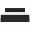 vidaXL Lova su daiktų laikymo vieta ir čiužiniu Juoda 160 x 200 cm