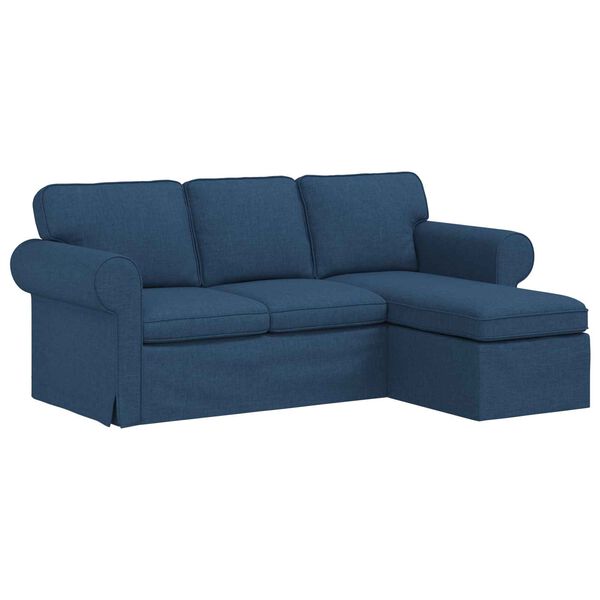 vidaXL Sofa Mėlyna Bendri matmenys: 195 x 138 cm (P X G x A) Aksomas
