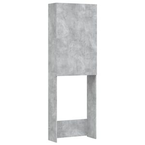 vidaXL Skalbimo ma&scaron;inos spintelė, betono pilkos spalvos, 64x25,5x190cm