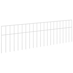 vidaXL Sodo tvoros plok&scaron;tė 12 vnt. 100 x 30 cm Galvanizuotas plienas