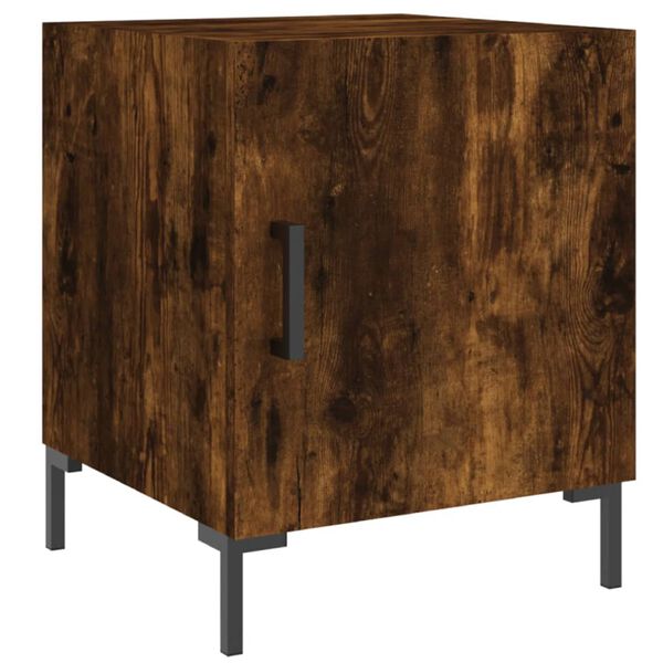 vidaXL Naktinės spintelės, 2vnt., dūminio ąžuolo, 40x40x50cm, mediena