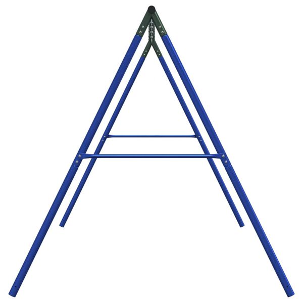 vidaXL Lauko sūpynių rėmas 8 pakabinamais kabliukais, mėlynos, plienas