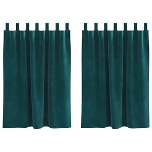 vidaXL Užtemdymo užuolaidos 2 vnt. Tamsiai žalia 140 x 140 cm Aksomas
