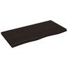 vidaXL Vonios stalvir&scaron;is, tamsiai rudas, 100x50x(2-4) cm, mediena