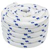 vidaXL Laivo virvė 3 mm 50 m Balta ir mėlyna