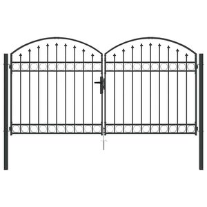 vidaXL Tvora vartai ASSEN 301 x 200 cm Plienas Pilka Užrakintas