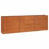 vidaXL Auk&scaron;tas sodo lovelis, rūdžių, 240x40x77cm, Corten plienas