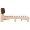vidaXL Lovo rėmas su apmu&scaron;tu galvūgaliu Taupe 140 x 200 cm