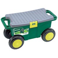 Draper Tools Sodo vežimėlis-taburetė, žalios spalvos, 56x27,2x30,4cm