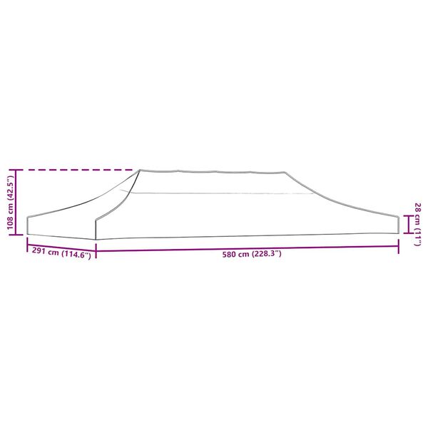 vidaXL Proginės palapinės stogas, mėlynos sp., 3x6 m