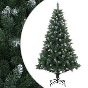 vidaXL Dirbtinė Kalėdų eglutė 120 cm PVC ir metalas Žalia