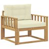 vidaXL Lauko Vidurinis Sofa Poliesteris Balta