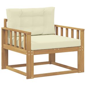 vidaXL Lauko Vidurinis Sofa Poliesteris Balta