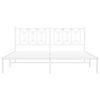vidaXL Metalinis lovos rėmas su galvūgaliu, baltos spalvos, 180x200cm