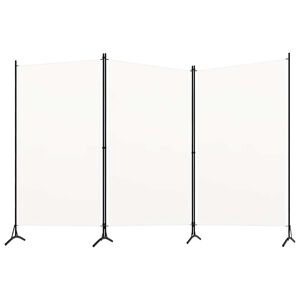 vidaXL Kambario pertvara, 3 dalių, baltos spalvos, 260x180cm, audinys