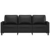 vidaXL Trivietė sofa, juodos spalvos, 180cm, dirbtinė oda