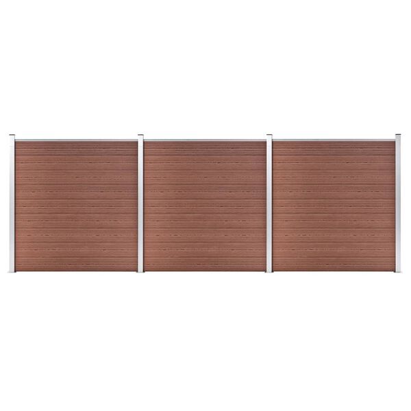 vidaXL Sodo tvora, rudos spalvos, 526x186cm, WPC (49066+2x49068)