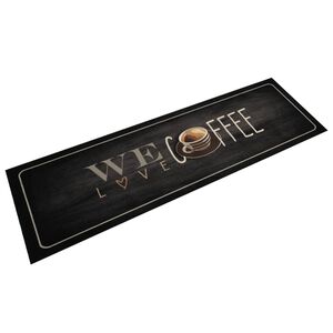 vidaXL Virtuvės kilimėlis, 45x150cm, aksomas, plaunamas, su užra&scaron;u