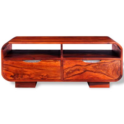 vidaXL Kavos staliukas, rausvosios dalbergijos mediena, 90x40x35 cm