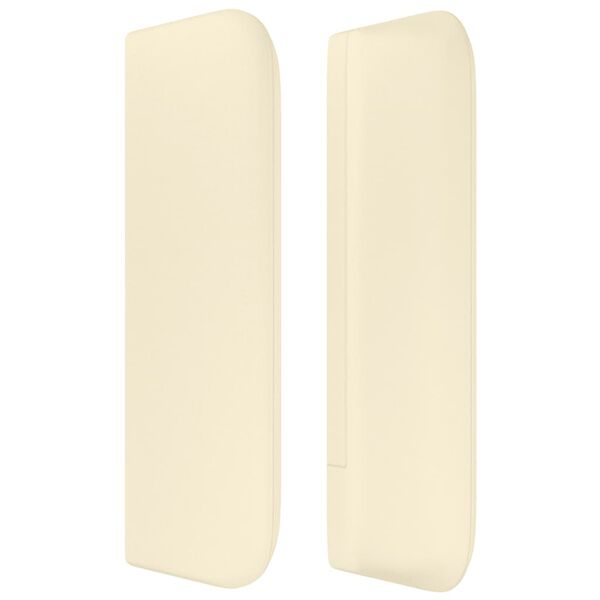 vidaXL Galvūgalis su auselėmis, kreminės,93x16x78/88cm, dirbtinė oda