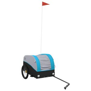 vidaXL Dviračio priekaba, juodos ir mėlynos spalvos, 30kg, geležis