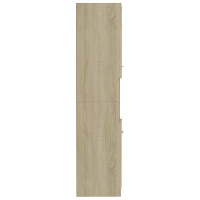 vidaXL Vonios kambario spintelė, ąžuolo, 30x30x130cm, apdirbta mediena
