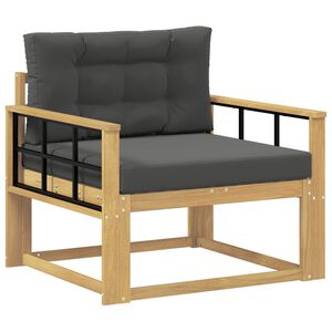 vidaXL Lauko Vidurinis Sofa Poliesteris Balta