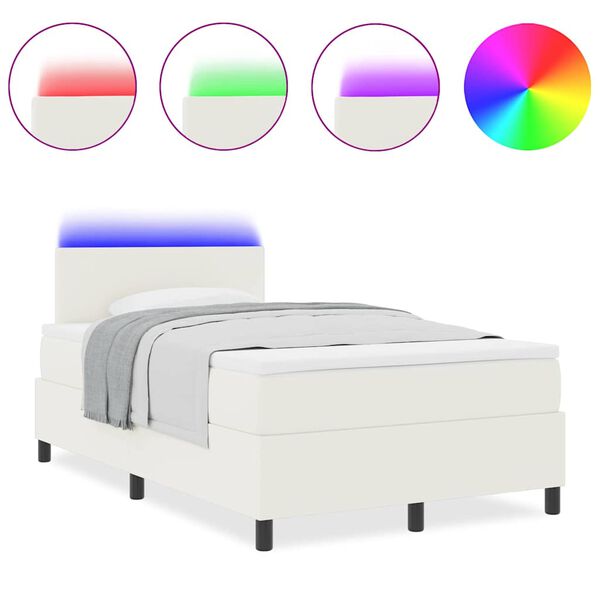 vidaXL Kiemas lova Kremas ir balta 203 x 120 x 88 cm