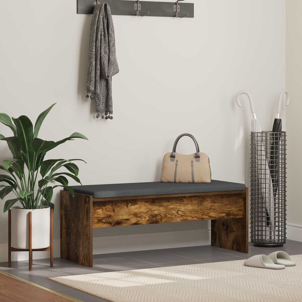 vidaXL Koridoriaus suolas su pagalve Rūkyta ąžuolas 103 x 38 x 40 cm