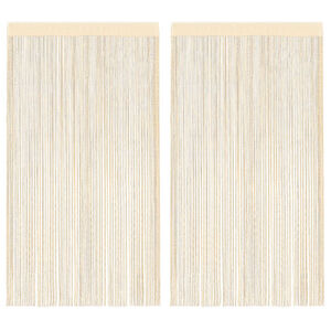 vidaXL Virvelinės užuolaidos, 2vnt., 100x250cm, kreminės spalvos