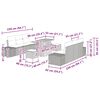 vidaXL Sodo Sofų Rinkinys su pagalve 9 pcs Bežinė ir kreminė