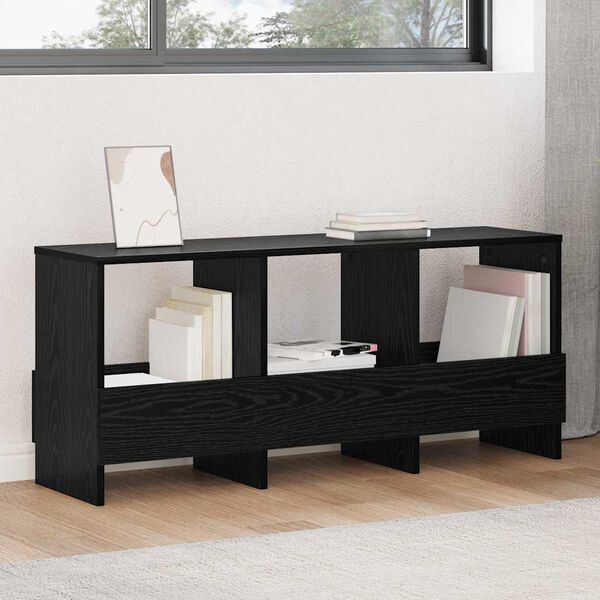 vidaXL Žurnalų stovas Juodas ąžuolas 102 x 30 x 45 cm